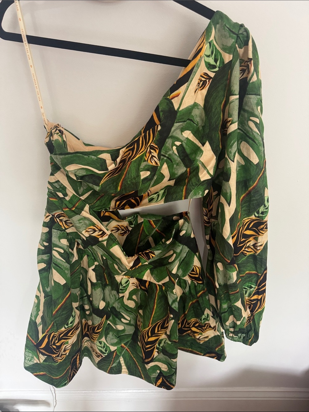 FARM Rio Green, Yellow & Black Printed Women's Bag